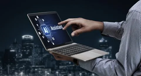 Generative AI virtual assistant tools for prompt engineer and end user snugly Stock Photos