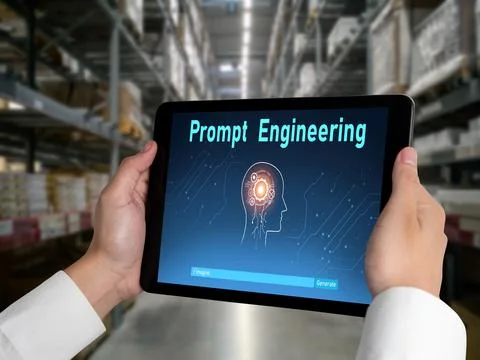 Generative AI virtual assistant tools for prompt engineer and end user snugly Stock Photos