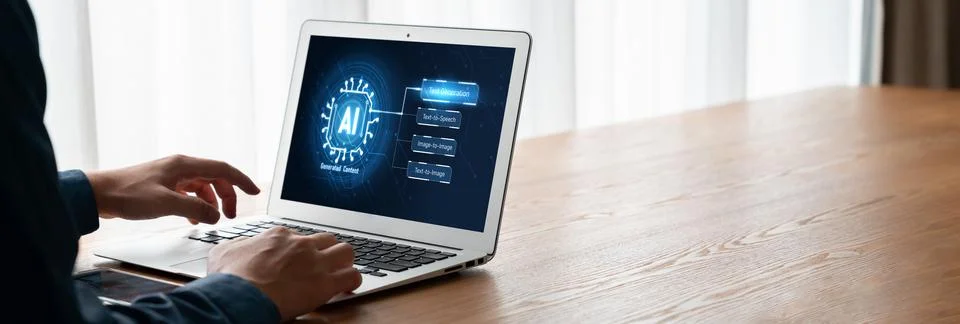 Generative AI virtual assistant tools for prompt engineer and end user snugly Stock Photos