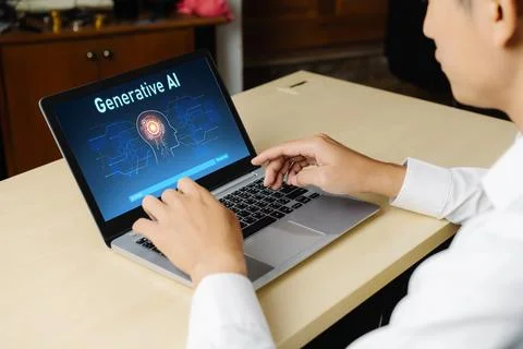 Generative AI virtual assistant tools for prompt engineer and end user snugly Stock Photos