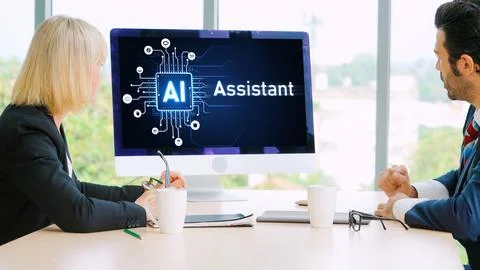 Generative AI virtual assistant tools for prompt engineer and end user snugly Stock Photos