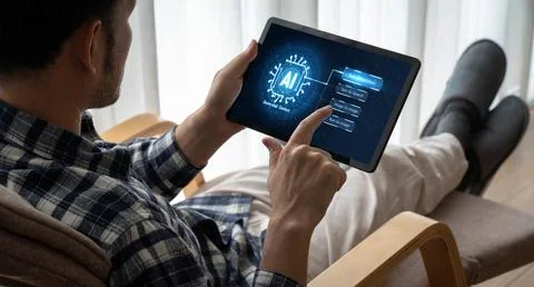 Generative AI virtual assistant tools for prompt engineer and end user snugly Stock Photos