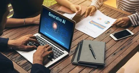 Generative AI virtual assistant tools for prompt engineer and end user snugly Foto stock