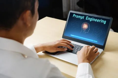 Generative AI virtual assistant tools for prompt engineer and end user snugly Stock Photos
