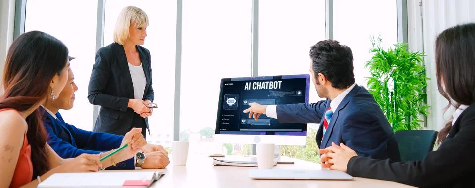 Generative AI virtual assistant tools for prompt engineer and end user snugly Stock Photos