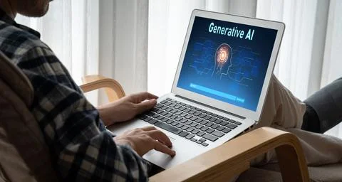 Generative AI virtual assistant tools for prompt engineer and end user snugly Foto stock