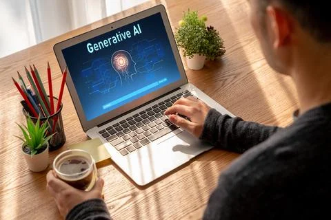 Generative AI virtual assistant tools for prompt engineer and end user snugly Stock Photos