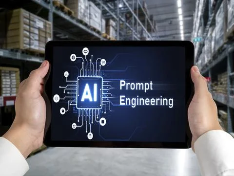 Generative AI virtual assistant tools for prompt engineer and end user snugly Stock Photos
