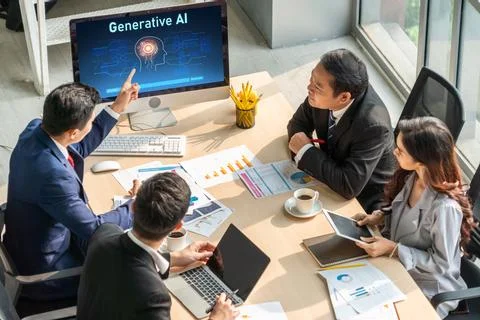 Generative AI virtual assistant tools for prompt engineer and end user snugly Stock Photos