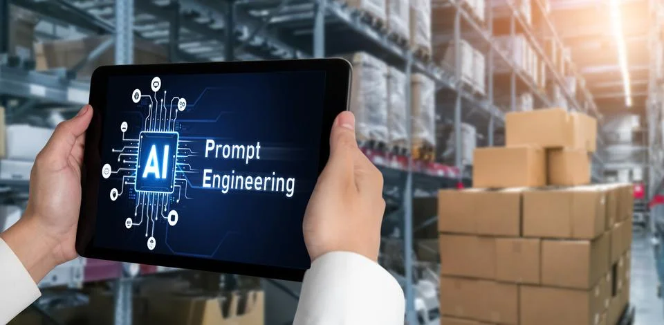 Generative AI virtual assistant tools for prompt engineer and end user snugly Stock Photos
