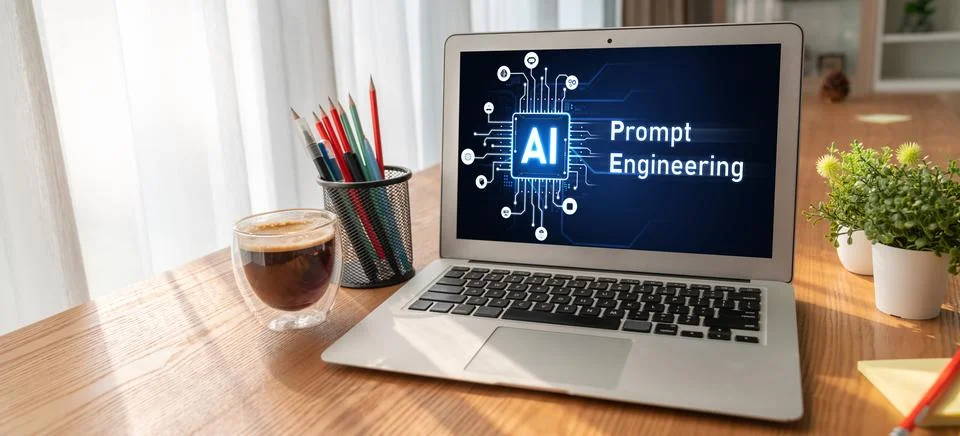 Generative AI virtual assistant tools for prompt engineer and end user snugly Foto stock