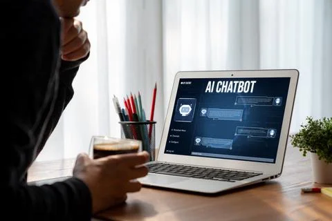 Generative AI virtual assistant tools for prompt engineer and end user snugly Stock Photos