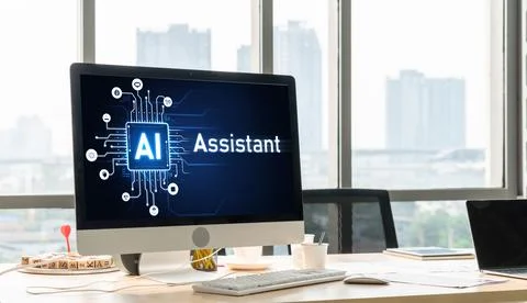 Generative AI virtual assistant tools for prompt engineer and end user snugly Stock Photos