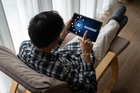 Generative AI virtual assistant tools for prompt engineer and end user snugly Stock Photos