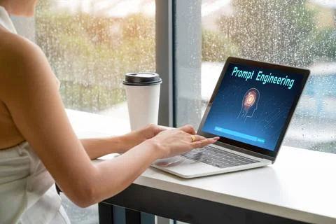 Generative AI virtual assistant tools for prompt engineer and end user snugly Stock Photos