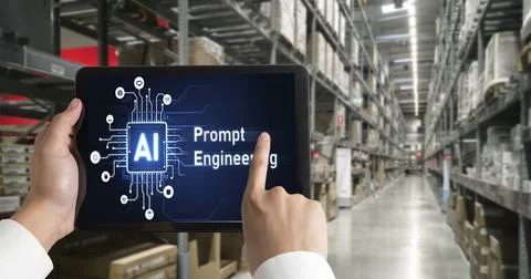 Generative AI virtual assistant tools for prompt engineer and end user snugly Stock Photos