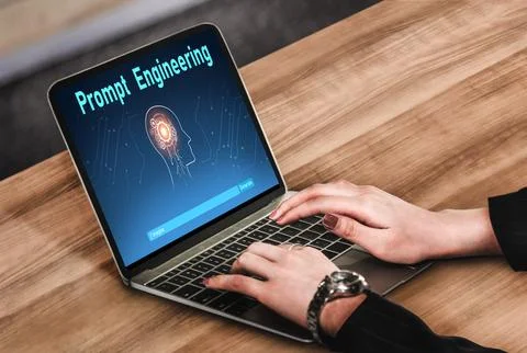 Generative AI virtual assistant tools for prompt engineer and end user snugly Foto stock