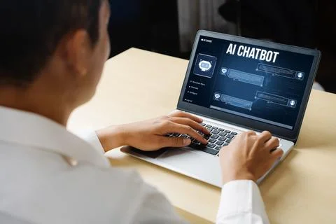 Generative AI virtual assistant tools for prompt engineer and end user snugly Stock Photos