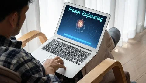 Generative AI virtual assistant tools for prompt engineer and end user snugly Foto stock