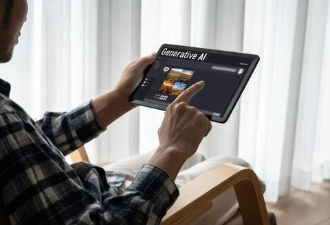 Generative AI virtual assistant tools for prompt engineer and end user snugly Foto stock