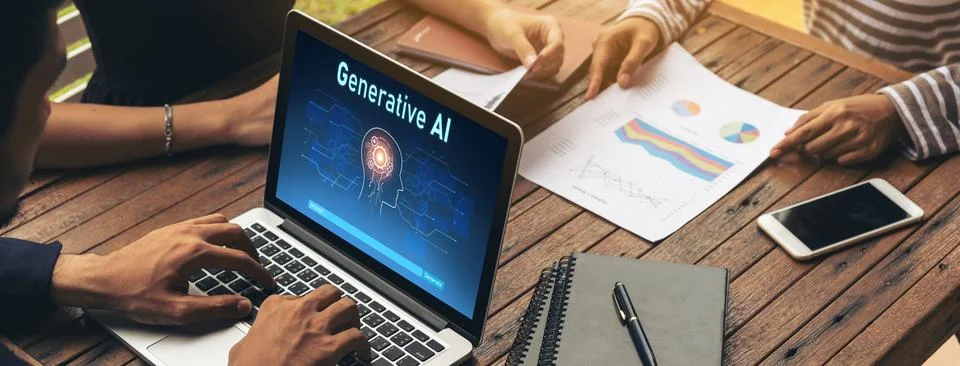 Generative AI virtual assistant tools for prompt engineer and end user snugly 库存照片
