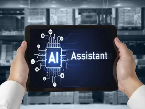 Generative AI virtual assistant tools for prompt engineer and end user snugly Stock Photos