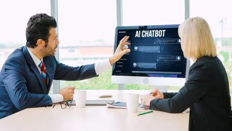 Generative AI virtual assistant tools for prompt engineer and end user snugly Stock Photos