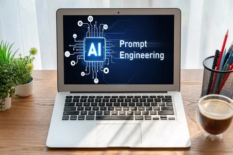 Generative AI virtual assistant tools for prompt engineer and end user snugly Stock Photos
