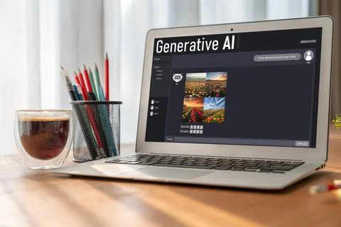 Generative AI virtual assistant tools for prompt engineer and end user snugly Stock Photos