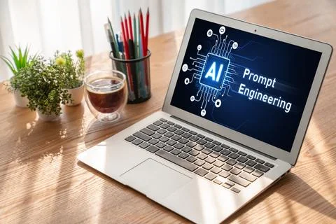 Generative AI virtual assistant tools for prompt engineer and end user snugly Stock Photos
