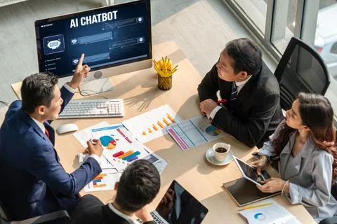 Generative AI virtual assistant tools for prompt engineer and end user snugly Stock Photos