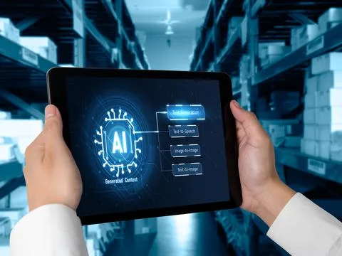 Generative AI virtual assistant tools for prompt engineer and end user snugly Stock Photos