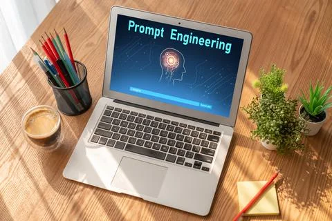 Generative AI virtual assistant tools for prompt engineer and end user snugly Stock Photos
