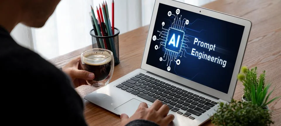 Generative AI virtual assistant tools for prompt engineer and end user snugly Stock Photos