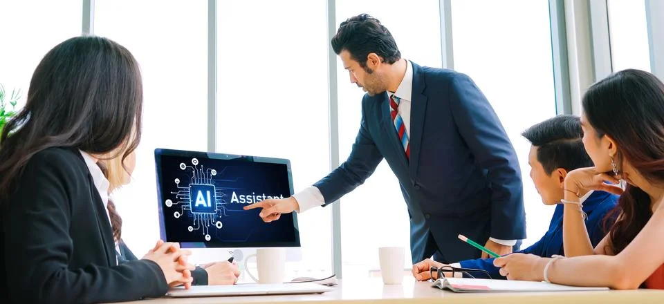 Generative AI virtual assistant tools for prompt engineer and end user snugly Foto stock