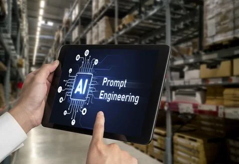 Generative AI virtual assistant tools for prompt engineer and end user snugly Stock Photos