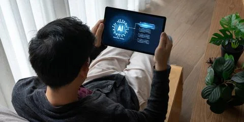 Generative AI virtual assistant tools for prompt engineer and end user snugly Stock Photos