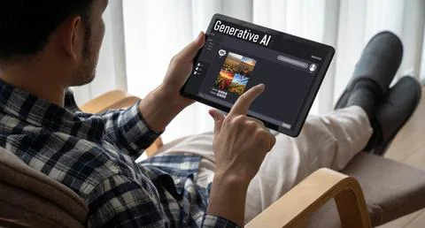 Generative AI virtual assistant tools for prompt engineer and end user snugly Stock Photos