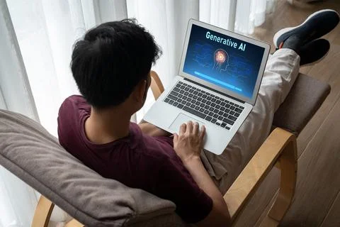 Generative AI virtual assistant tools for prompt engineer and end user snugly Foto stock