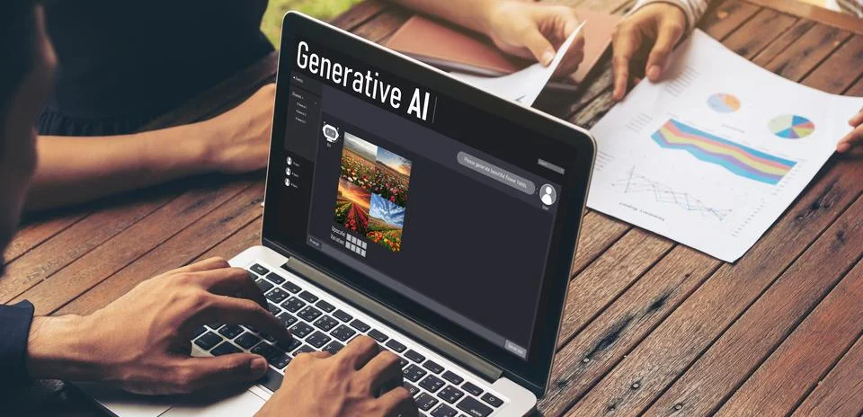 Generative AI virtual assistant tools for prompt engineer and end user snugly 库存照片