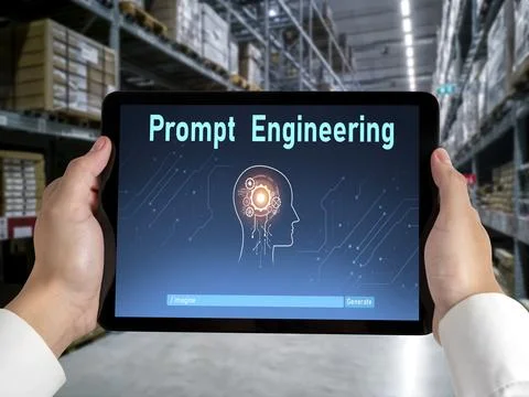 Generative AI virtual assistant tools for prompt engineer and end user snugly 库存照片