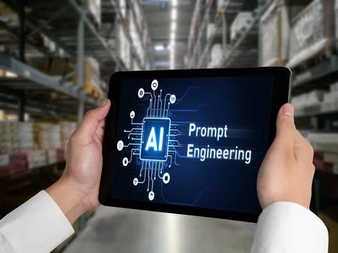 Generative AI virtual assistant tools for prompt engineer and end user snugly Stock Photos
