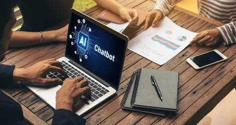 Generative AI virtual assistant tools for prompt engineer and end user snugly Foto stock