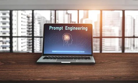 Generative AI virtual assistant tools for prompt engineer and end user snugly 库存照片