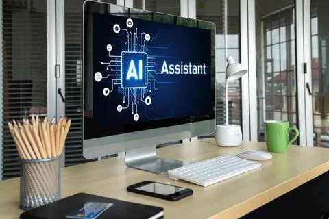 Generative AI virtual assistant tools for prompt engineer and end user snugly Stock Photos