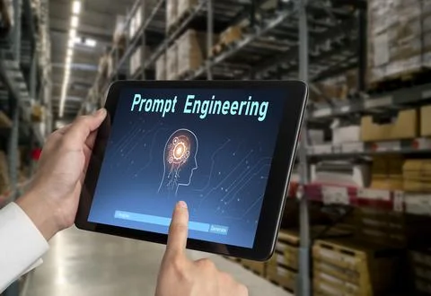 Generative AI virtual assistant tools for prompt engineer and end user snugly Foto stock