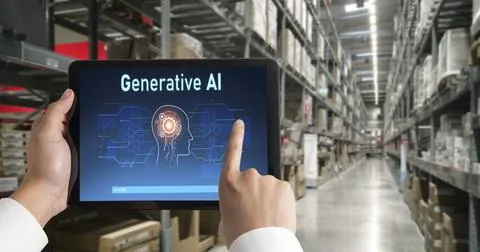 Generative AI virtual assistant tools for prompt engineer and end user snugly Stock Photos