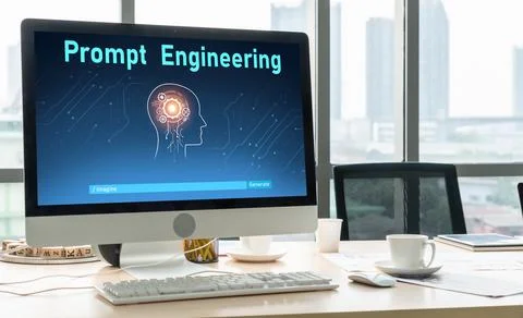 Generative AI virtual assistant tools for prompt engineer and end user snugly Stock Photos