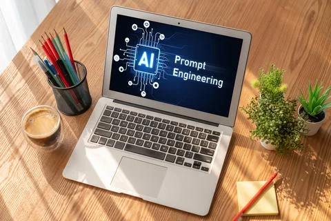 Generative AI virtual assistant tools for prompt engineer and end user snugly Foto stock