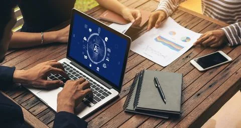 Generative AI virtual assistant tools for prompt engineer and end user brisk Stock Photos